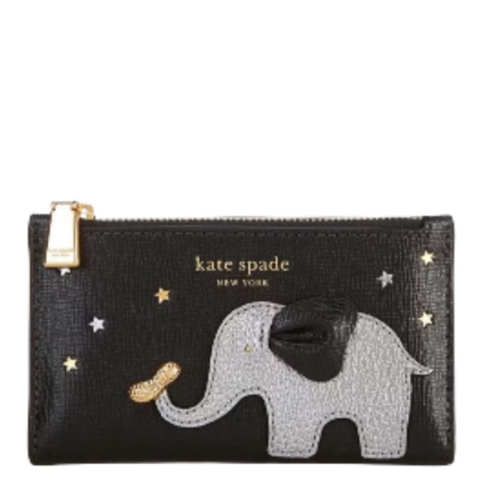 Kate Spade ELLIE Elephant Metallic Bifold Wallet